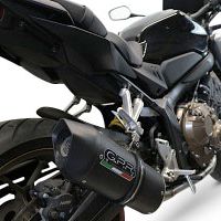 GPR exhaust compatible with  Honda CB650R 2021-2023, Furore Evo4 Nero, Full system exhaust, including removable db killer 