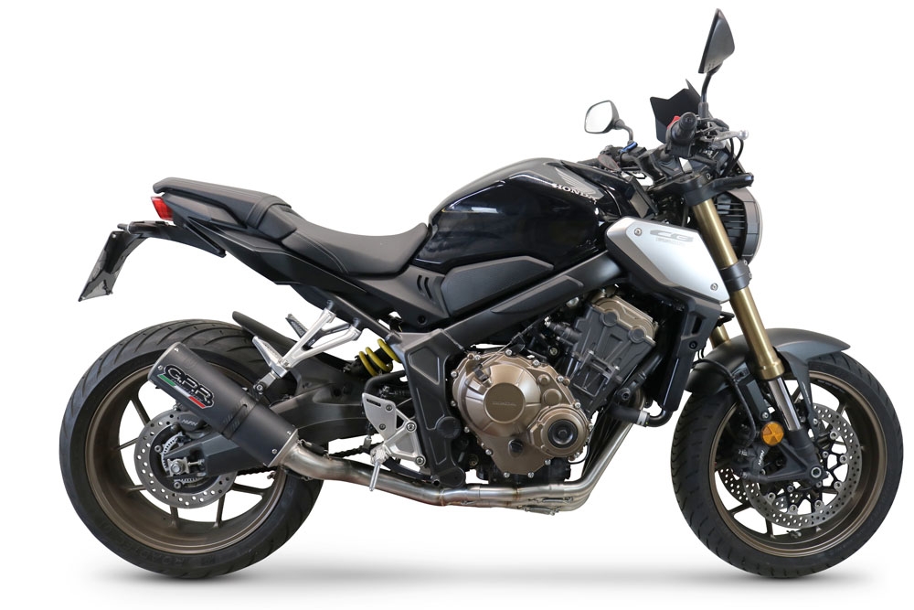 GPR exhaust compatible with  Honda CBR650R 2021-2023, M3 Black Titanium, Full system exhaust, including removable db killer 