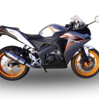 GPR exhaust compatible with  Honda CBR125R 2011-2016, Gpe Ann. titanium, Full system exhaust, including removable db killer 