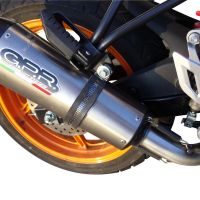 GPR exhaust compatible with  Honda CBR125R 2011-2016, Gpe Ann. titanium, Full system exhaust, including removable db killer 