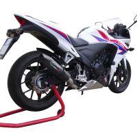 GPR exhaust compatible with  Honda CBR500R 2012-2016, Gpe Ann. Black titanium, Slip-on exhaust including removable db killer and link pipe 