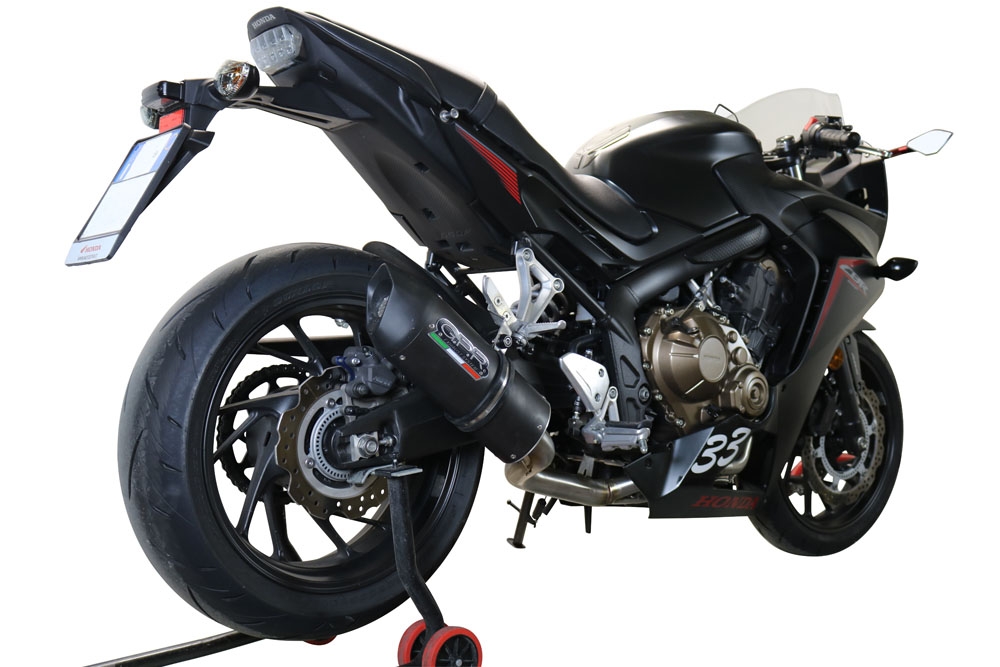 GPR exhaust compatible with  Honda CBR650F 2017-2018, Gpe Ann. Poppy, Full system exhaust, including removable db killer 