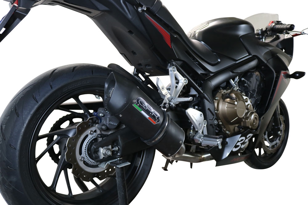 GPR exhaust compatible with  Honda CBR650F 2017-2018, Gpe Ann. Poppy, Full system exhaust, including removable db killer 