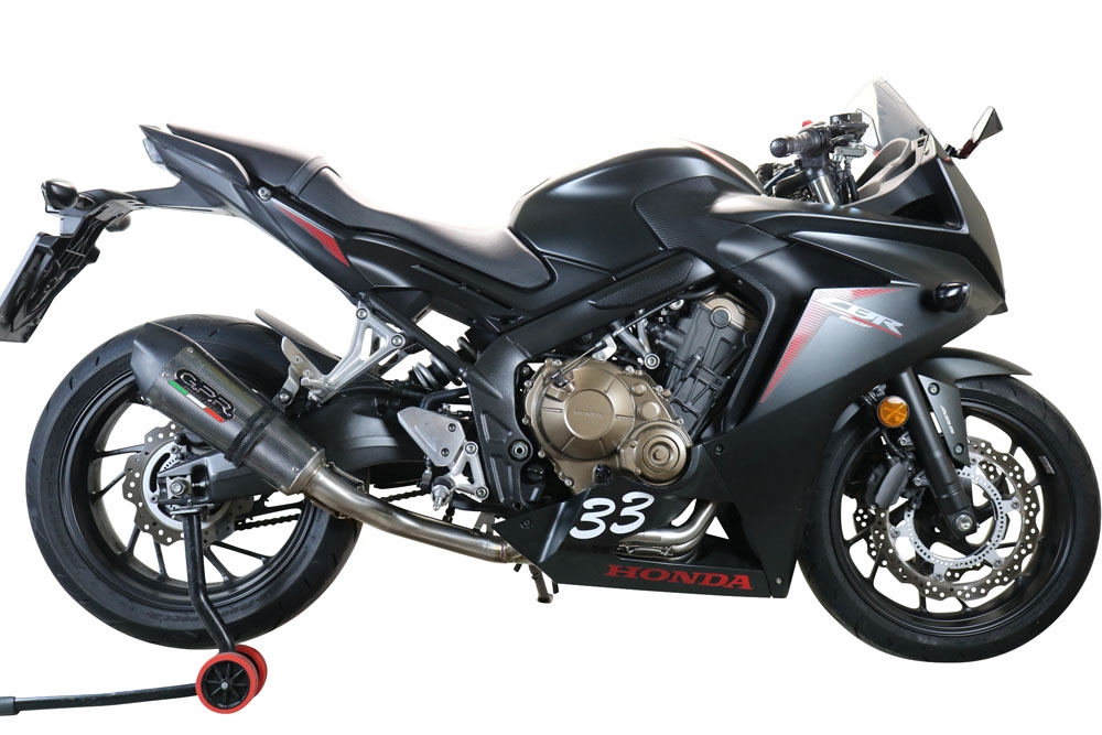 GPR exhaust compatible with  Honda CBR650F 2017-2018, GP Evo4 Poppy, Full system exhaust, including removable db killer 