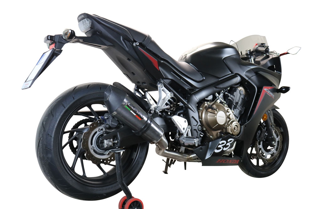 GPR exhaust compatible with  Honda CBR650F 2017-2018, GP Evo4 Poppy, Full system exhaust, including removable db killer 