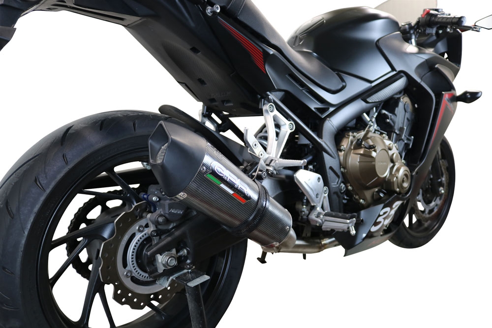 GPR exhaust compatible with  Honda CBR650F 2017-2018, GP Evo4 Poppy, Full system exhaust, including removable db killer 