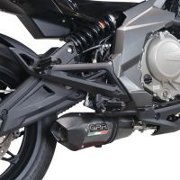 GPR exhaust compatible with  Cf Moto 400 NK 2019-2020, Gpe Ann. Poppy, Slip-on exhaust including link pipe and removable db killer 