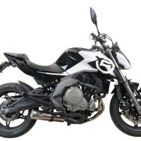 GPR exhaust compatible with  Cf Moto 650 Mt 2019-2020, M3 Inox , Slip-on exhaust including link pipe and removable db killer 