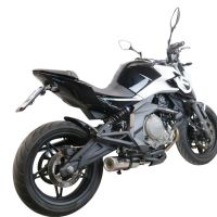 GPR exhaust compatible with  Cf Moto 650 Mt 2021-2024, M3 Inox , Slip-on exhaust including link pipe and removable db killer 