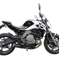 GPR exhaust compatible with  Cf Moto 650 Nk 2021-2024, M3 Poppy , Slip-on exhaust including link pipe and removable db killer 