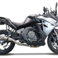 GPR exhaust compatible with  Cf Moto 650 Gt 2022-2024, Deeptone Inox, Slip-on exhaust including link pipe and removable db killer 