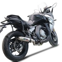 GPR exhaust compatible with  Cf Moto 650 Gt 2022-2024, Deeptone Inox, Slip-on exhaust including link pipe and removable db killer 