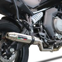 GPR exhaust compatible with  Cf Moto 650 Gt 2022-2024, Deeptone Inox, Slip-on exhaust including link pipe and removable db killer 