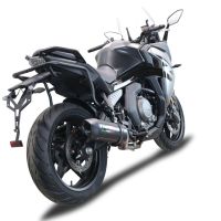 GPR exhaust compatible with  Cf Moto 650 Gt 2022-2024, Furore Poppy, Slip-on exhaust including link pipe and removable db killer 