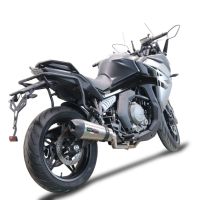 GPR exhaust compatible with  Cf Moto 650 Gt 2022-2024, Gpe Ann. Titanium, Slip-on exhaust including link pipe and removable db killer 