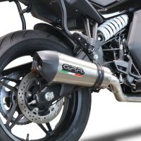 GPR exhaust compatible with  Cf Moto 650 Gt 2022-2024, Gpe Ann. Titanium, Slip-on exhaust including link pipe and removable db killer 