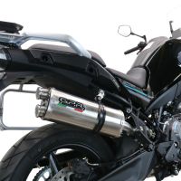 GPR exhaust compatible with  Cf Moto 800 Mt Sport 2022-2024, Dual Inox, Slip-on exhaust including removable db killer and link pipe 