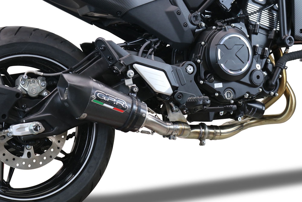 GPR exhaust compatible with  Cf Moto 700 CL-X Sport 2022-2024, Gpe Ann. Poppy, Mid-Full system exhaust including removable db killer 