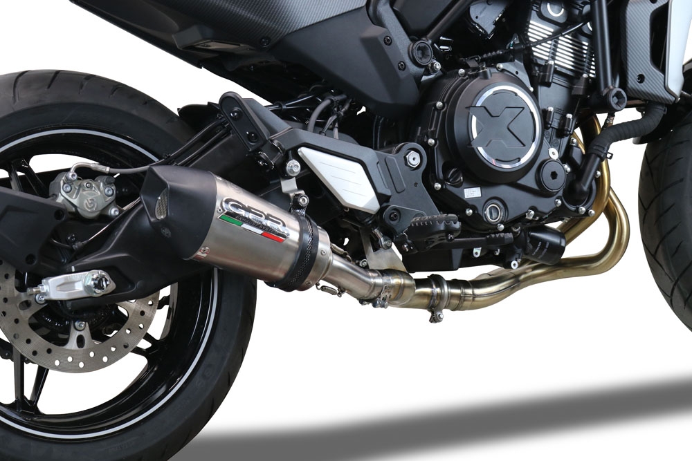 GPR exhaust compatible with  Cf Moto 700 CL-X Sport 2022-2024, Gpe Ann. titanium, Mid-Full system exhaust including removable db killer 