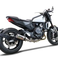 GPR exhaust compatible with  Cf Moto 700 CL-X Adv 2022-2024, M3 Titanium Natural, Mid-Full system exhaust including removable db killer 