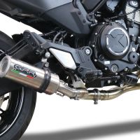 GPR exhaust compatible with  Cf Moto 700 CL-X Adv 2022-2024, M3 Titanium Natural, Mid-Full system exhaust including removable db killer 