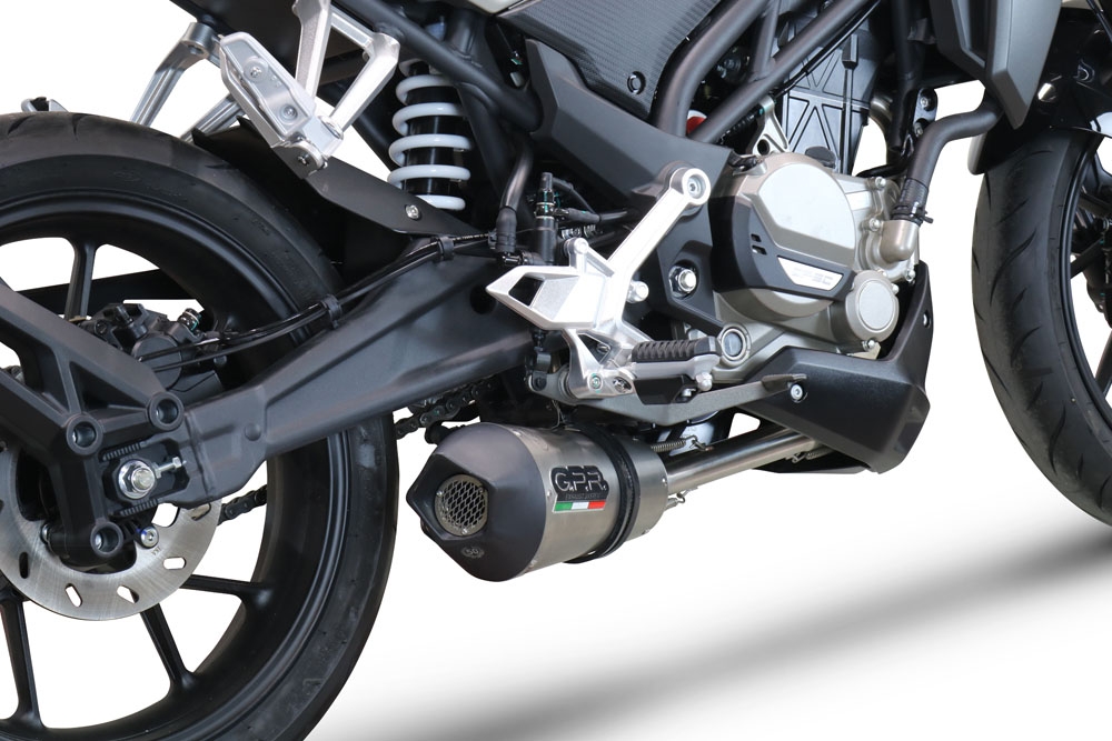 GPR exhaust compatible with  Cf Moto 300 NK 2022-2024, GP Evo4 Titanium, Full system exhaust, including removable db killer 