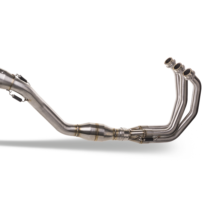 Exhaust system compatible with Yamaha Tracer 9 2021-2023, Dual Inox, Homologated legal full system exhaust, including removable db killer and catalyst 