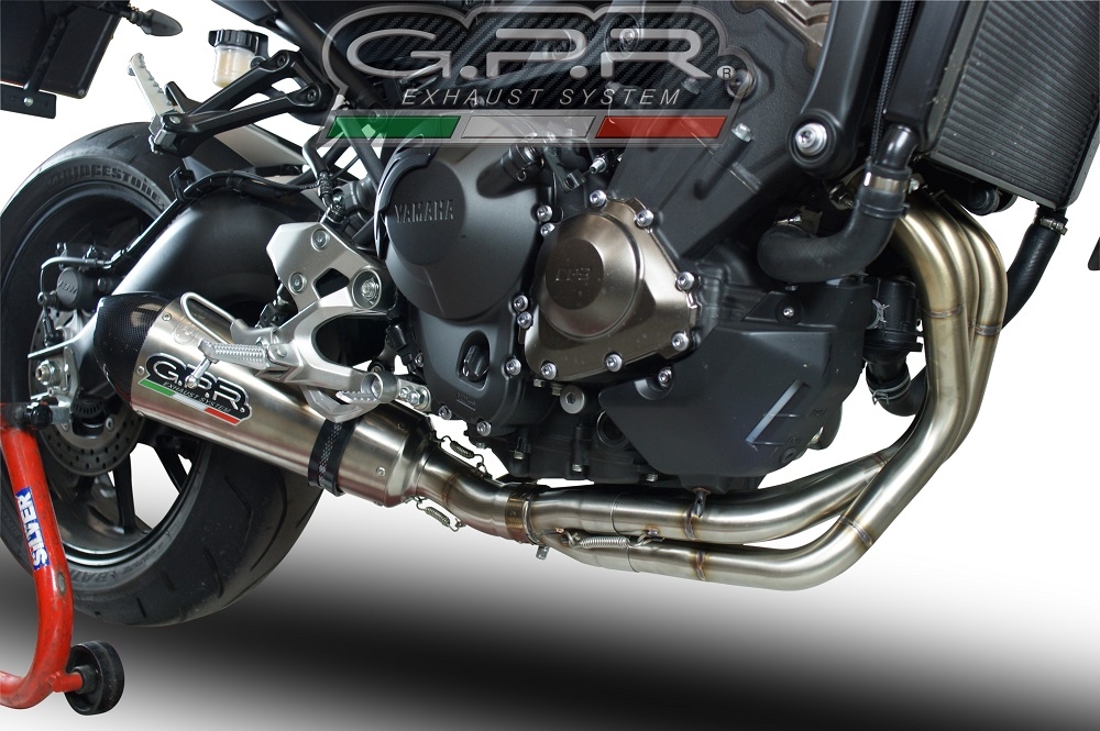 GPR exhaust compatible with  Yamaha FZ-09 2017-2020, Gpe Ann. titanium, Full system exhaust, including removable db killer 