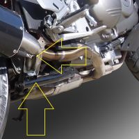 GPR exhaust compatible with  Honda Crossrunner 800 VFR800X 2011-2014, Albus Ceramic, Slip-on exhaust including removable db killer and link pipe 