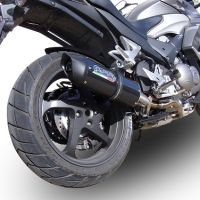 GPR exhaust compatible with  Honda Crossrunner 800 VFR800X 2011-2014, Furore Nero, Slip-on exhaust including removable db killer and link pipe 