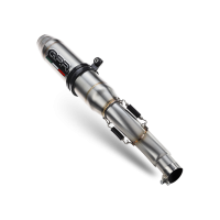 GPR exhaust compatible with  Zontes 350 T2 ADV 2022-2024, Deeptone Inox, Slip-on exhaust including removable db killer and link pipe 