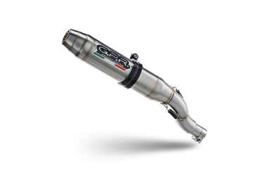 GPR exhaust compatible with  Kawasaki Ninja 250R 2007-2014, Deeptone Inox, Slip-on exhaust including removable db killer and link pipe 