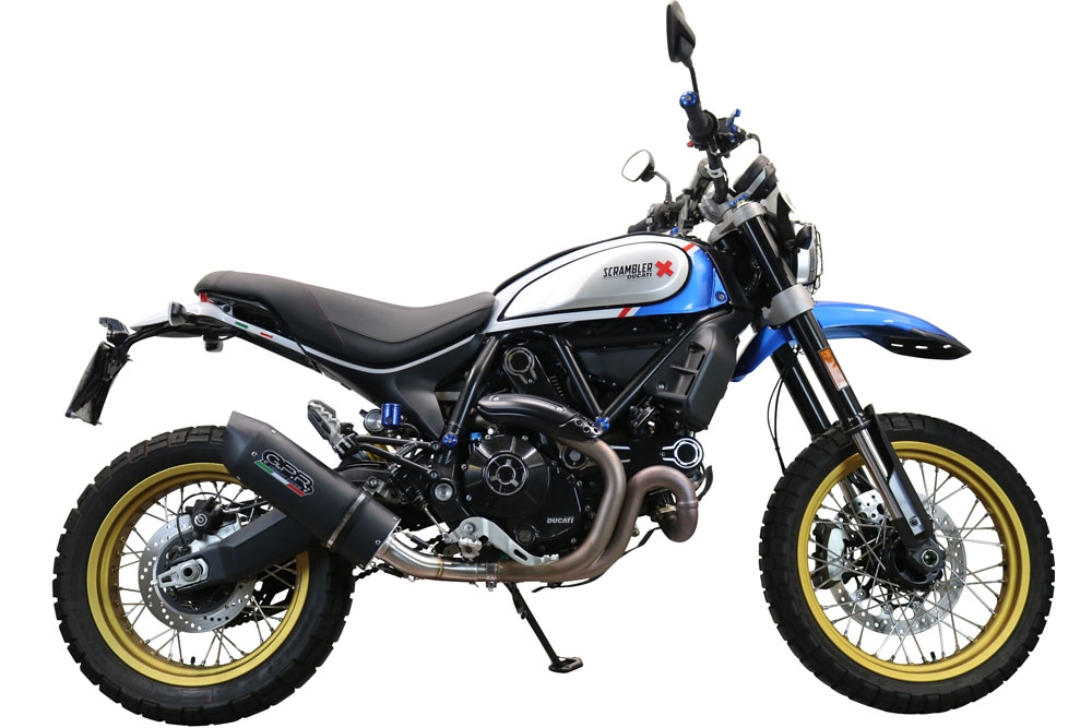 GPR exhaust compatible with  Ducati Scrambler 803 2021-2022, Furore Poppy, Slip-on exhaust including link pipe and removable db killer 