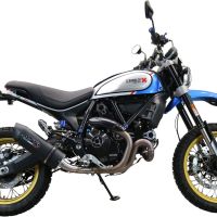 GPR exhaust compatible with  Ducati Scrambler 803 2021-2022, Furore Poppy, Slip-on exhaust including link pipe and removable db killer 