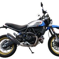 GPR exhaust compatible with  Ducati Scrambler 803 2021-2022, Gpe Ann. Poppy, Slip-on exhaust including link pipe and removable db killer 