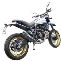 GPR exhaust compatible with  Ducati Scrambler 803 2021-2023, Gpe Ann. Poppy, Slip-on exhaust including link pipe and removable db killer 