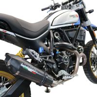 GPR exhaust compatible with  Ducati Scrambler 803 2021-2023, Gpe Ann. Poppy, Slip-on exhaust including link pipe and removable db killer 