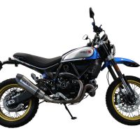 GPR exhaust compatible with  Ducati Scrambler 803 2021-2023, Gpe Ann. Titanium, Slip-on exhaust including link pipe and removable db killer 