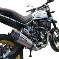 GPR exhaust compatible with  Ducati Scrambler 803 2021-2023, Gpe Ann. Titanium, Slip-on exhaust including link pipe and removable db killer 