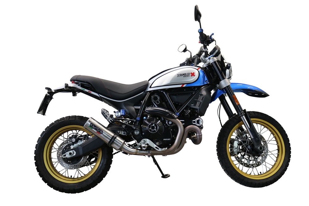 GPR exhaust compatible with  Ducati Scrambler 803 2021-2023, M3 Inox , Slip-on exhaust including link pipe and removable db killer 