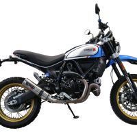 GPR exhaust compatible with  Ducati Scrambler 803 2021-2022, M3 Inox , Slip-on exhaust including link pipe and removable db killer 