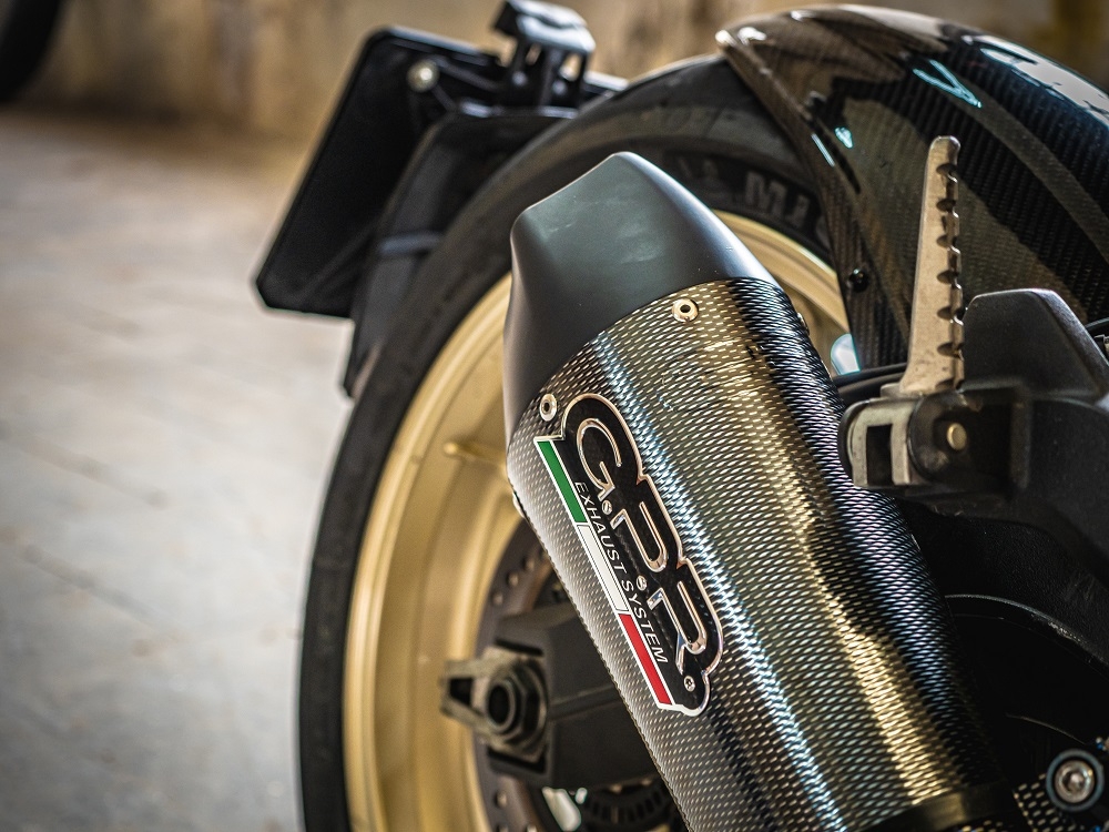 GPR exhaust compatible with  Ducati Scrambler 803 2017-2020, Gpe Ann. Poppy, Slip-on exhaust including link pipe and removable db killer 