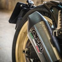 GPR exhaust compatible with  Ducati Scrambler 803 2017-2020, Gpe Ann. Poppy, Slip-on exhaust including link pipe and removable db killer 