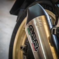 GPR exhaust compatible with  Ducati Scrambler 803 2017-2020, Gpe Ann. Titanium, Slip-on exhaust including link pipe and removable db killer 