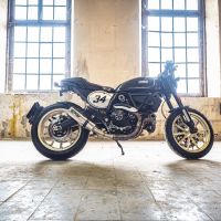 GPR exhaust compatible with  Ducati Scrambler 803 2017-2020, M3 Inox , Slip-on exhaust including link pipe and removable db killer 