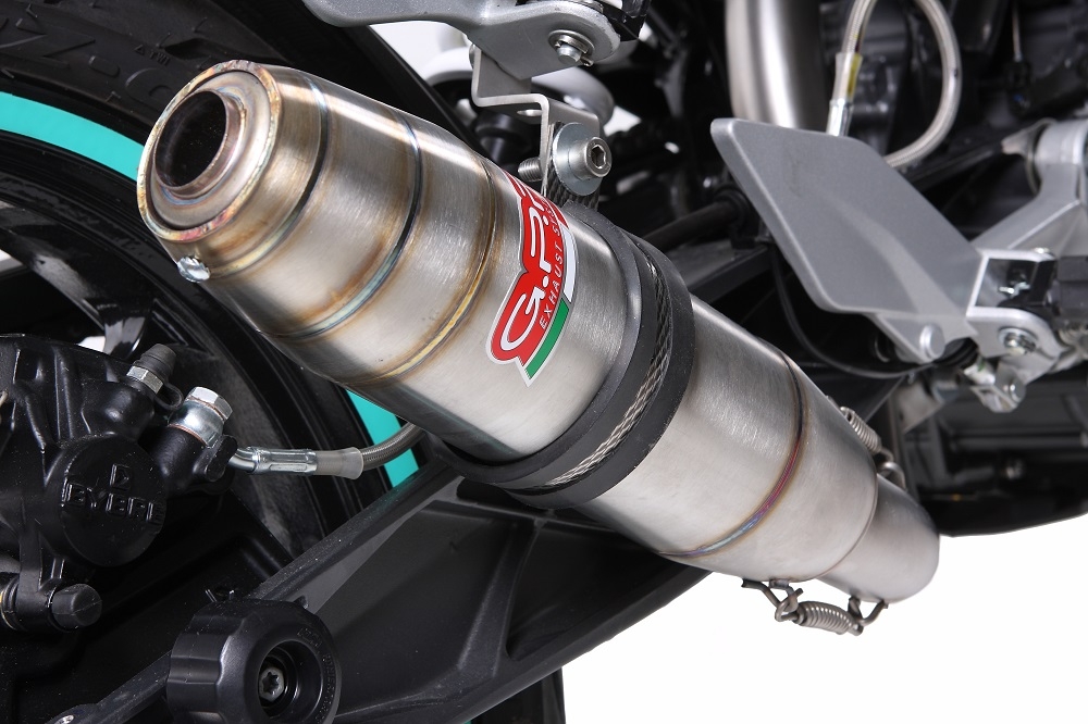 GPR exhaust compatible with  Ktm 125 Duke 2011-2016, Deeptone Inox, Slip-on exhaust including link pipe and removable db killer 