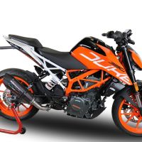 GPR exhaust compatible with  Ktm RC 390 2017-2020, GP Evo4 Poppy, Slip-on exhaust including removable db killer and link pipe 