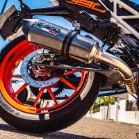 GPR exhaust compatible with  Ktm RC 390 2017-2020, GP Evo4 Poppy, Slip-on exhaust including removable db killer and link pipe 