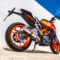 GPR exhaust compatible with  Ktm 390 DUKE 2017-2020, M3 Inox , Slip-on exhaust including removable db killer and link pipe 