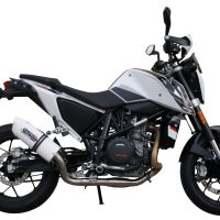 GPR exhaust compatible with  Ktm 690 Duke 2012-2016, Albus Evo4, Slip-on exhaust including removable db killer and link pipe 